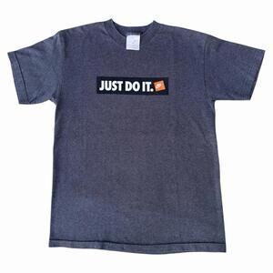 VTG Y2K Nike Spell Out Just Do It Box Logo Gray Size Medium 19” x 27”